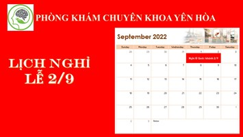 Thông báo nghỉ lễ quốc khánh 2/9/2022